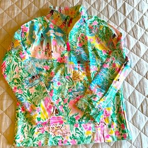 EUC Lilly girl’s beach scene popover ☀️🏝️